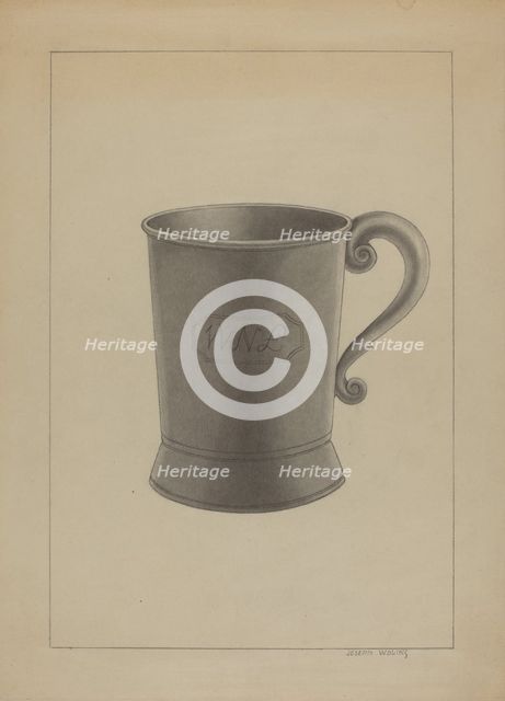 Britannia Mug, c. 1936. Creator: Joseph Wolins.