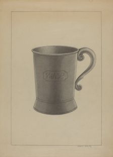 Britannia Mug, c. 1936. Creator: Joseph Wolins