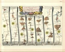 Britannia Atlas: The Continuation of the Road from London to Aberystwyth, 1675. Artist: Ogilby, John (1600-1676)