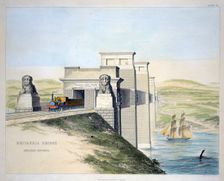 Britannia Bridge, Anglesey Entrance Wales, 1849. Creator: George Hawkins