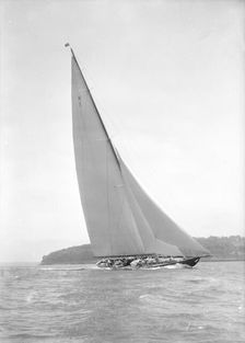 Britannia sails close-hauled, 1931. Creator: Kirk & Sons of Cowes