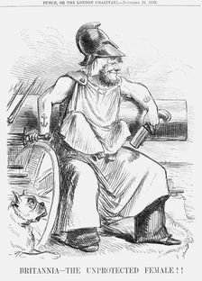 Britannia-the Unprotected Female!! 1859. Creator: Unknown