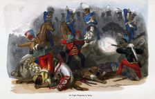 British 3rd Light Dragoons in action in India