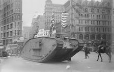 British tank on 5th Ave., 25 Oct 1917. Creator: Bain News Service