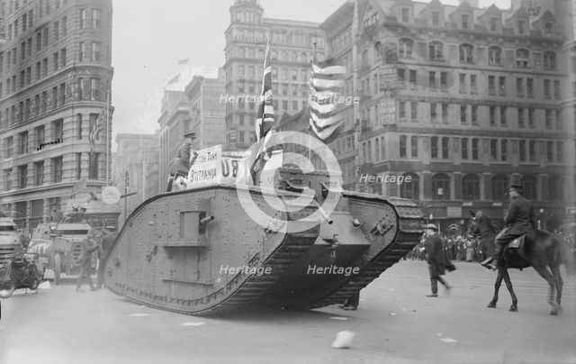 British tank on 5th Ave., 25 Oct 1917. Creator: Bain News Service.