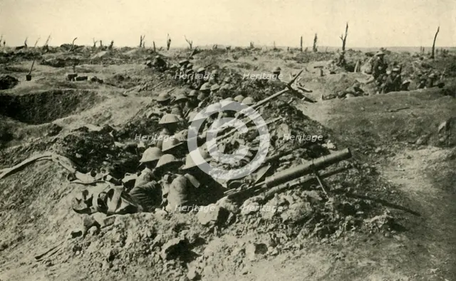 'British troops awaiting the order to attack', Western Front, First World War, c1916, (c1920). Creator: Unknown.