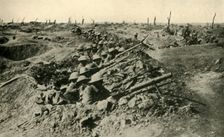 British troops awaiting the order to attack Western Front, First World War, c1916, (c1920). Creator: Unknown