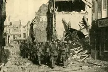 British troops in Péronne, northern France, First World War, 18 March 1917, (c1920). Creator: Unknown