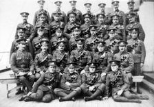 British troops on prison ship Royal Edward moored just off Southend, November 1914