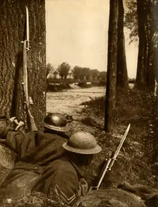 British troops on the front line, France, First World War, 1914-1918, (1933). Creator: Unknown