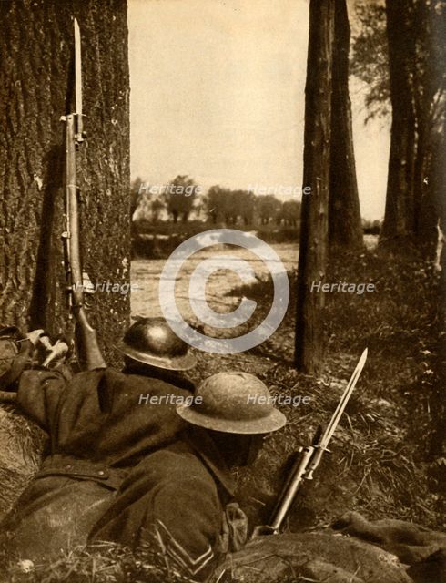 British troops on the front line, France, First World War, 1914-1918, (1933). Creator: Unknown.