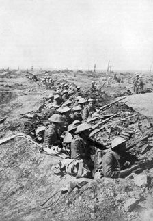 British troops on the Somme Heights, France, First World War, 1914-1918, (c1920)