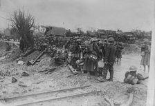 British troops resting on road, between c1915 and 1918. Creator: Bain News Service