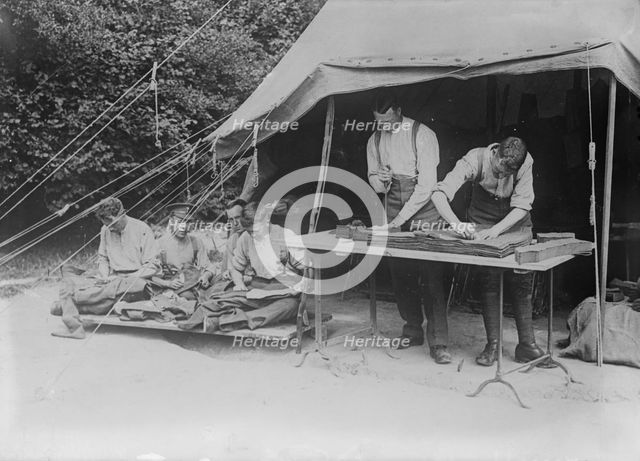 British training, tailor shop, 17 Aug 1917. Creator: Bain News Service.