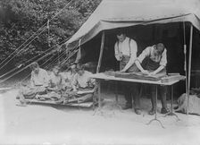 British training, tailor shop, 17 Aug 1917. Creator: Bain News Service