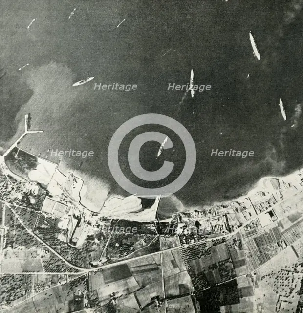 British warships off the Maltese coast, World War II, 1940-1942 (1944). Creator: Unknown.