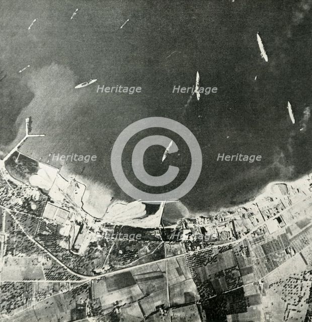 British warships off the Maltese coast, World War II, 1940-1942 (1944). Creator: Unknown.