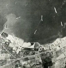 British warships off the Maltese coast, World War II, 1940-1942 (1944). Creator: Unknown