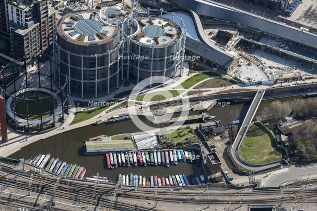 British Waterways Yacht Basin and St Pancras Lock, Regent's Canal, King's Cross, London, 2018. Creator: Historic England Staff Photographer.