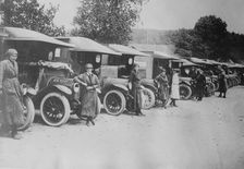 British women ambulance drivers, 27 Jun 1917. Creator: Bain News Service
