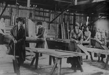 British women carpenters near front, 30 Jun 1917. Creator: Bain News Service