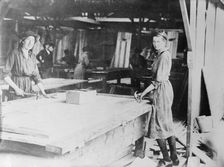 British women carpenters near the front, between c1915 and 1918. Creator: Bain News Service