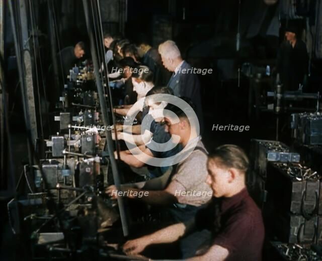 British Workers in a Factory, 1941. Creator: British Pathe Ltd.