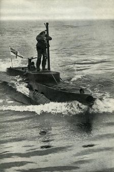 British X-Craft midget submarine, World War II, 1945. Creator: Unknown