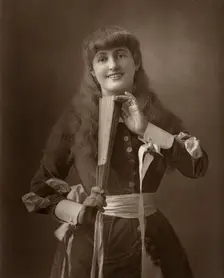 British actress Alice Atherton in Oliver Grumble 1886. Artist: Barraud