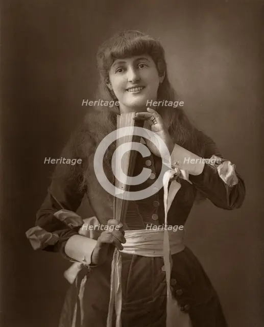British actress Alice Atherton in 'Oliver Grumble', 1886. Artist: Barraud