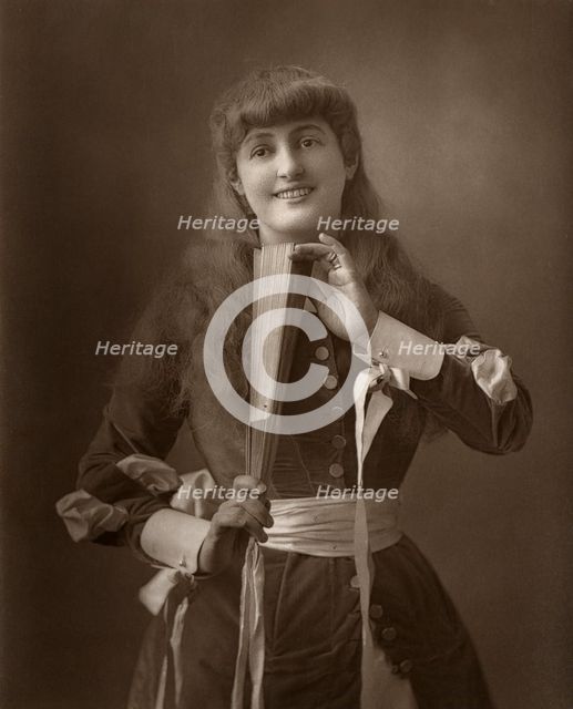 British actress Alice Atherton in 'Oliver Grumble', 1886. Artist: Barraud