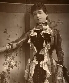 British actress Lady Monckton in Jim the Penman 1886. Artist: Barraud