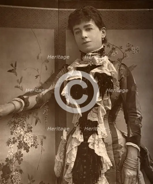 British actress Lady Monckton in 'Jim the Penman', 1886. Artist: Barraud
