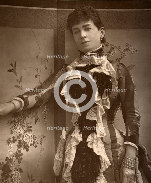 British actress Lady Monckton in 'Jim the Penman', 1886. Artist: Barraud
