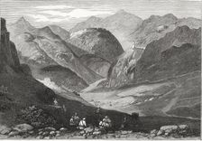 British-Afghan war, view of the Khyber Pass on the Afghan border with India