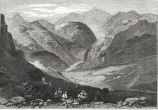 British-Afghan war, view of the Khyber Pass on the Afghan border with India