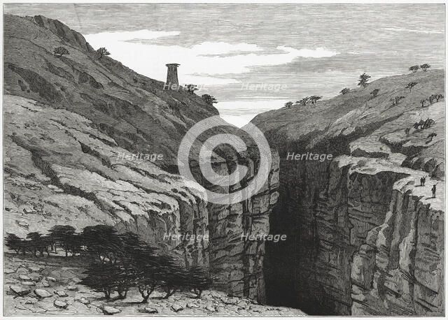 British-Afghan war, watchtower in the Khyber Pass on the Afghan border with India.