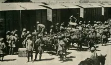 British and Indian soldiers at Bombay, India, First World War, 1914, (c1920). Creator: Unknown