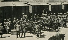 British and Indian soldiers at Bombay, India, First World War, 1914, (c1920). Creator: Unknown