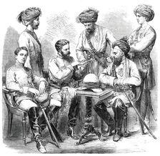 British and native officers of Fane's Horse serving in China, 1860. Creator: Unknown