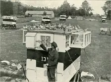 British Army Carrier Pigeons in France: Horse-Drawn Lofts (1919). Creator: Unknown