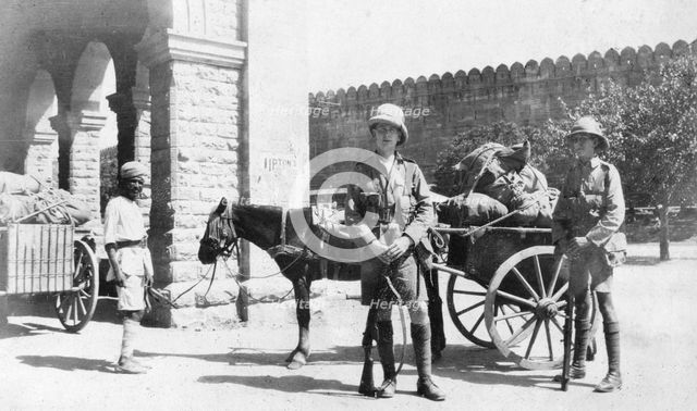 British army transport, Agra, India, 1916-1917. Artist: Unknown