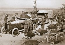 British armoured car, near Guillemont, France, Somme campaign, World War I, 1916. Creator: Unknown