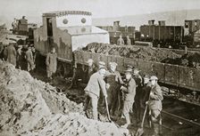 British armoured railway engine, France, World War I, 1916