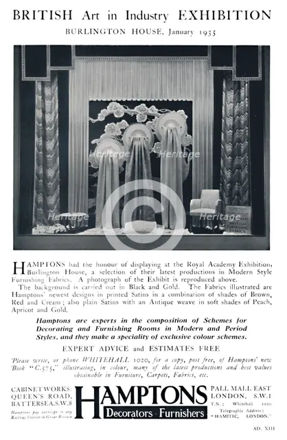 'British Art in Industry Exhibition - Burlington House, January', 1935. Artist: Unknown.