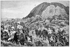 British artillery going to the attack on Spion Kop, 2nd Boer War, 24 January 1900. Artist: Richard Caton Woodville II
