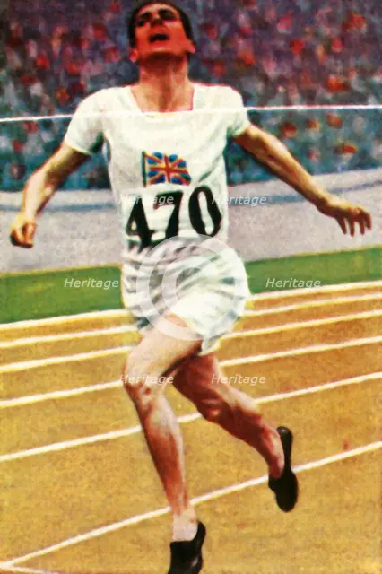 British athlete Douglas Lowe winning the 800 metres in Athletics, 1928. Creator: Unknown.