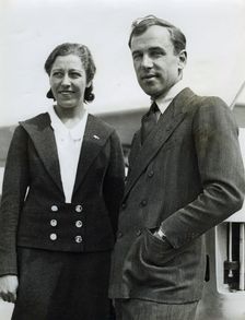 British aviator Amy Johnson with her husband, James Mollison, c1930s. Creator: Unknown