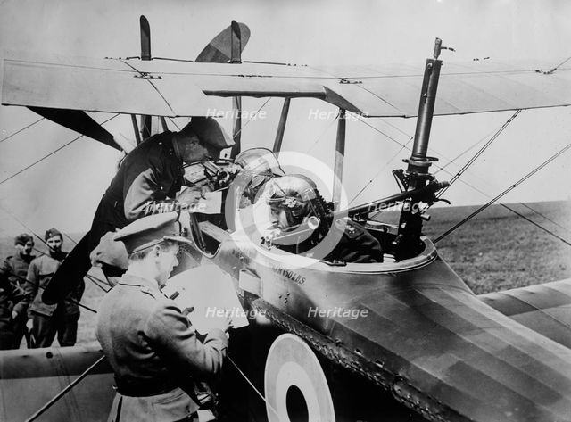British aviators getting instructions, 15 May 1918. Creator: Bain News Service.