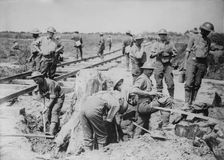 British building railroad, 28 Jul 1917. Creator: Bain News Service